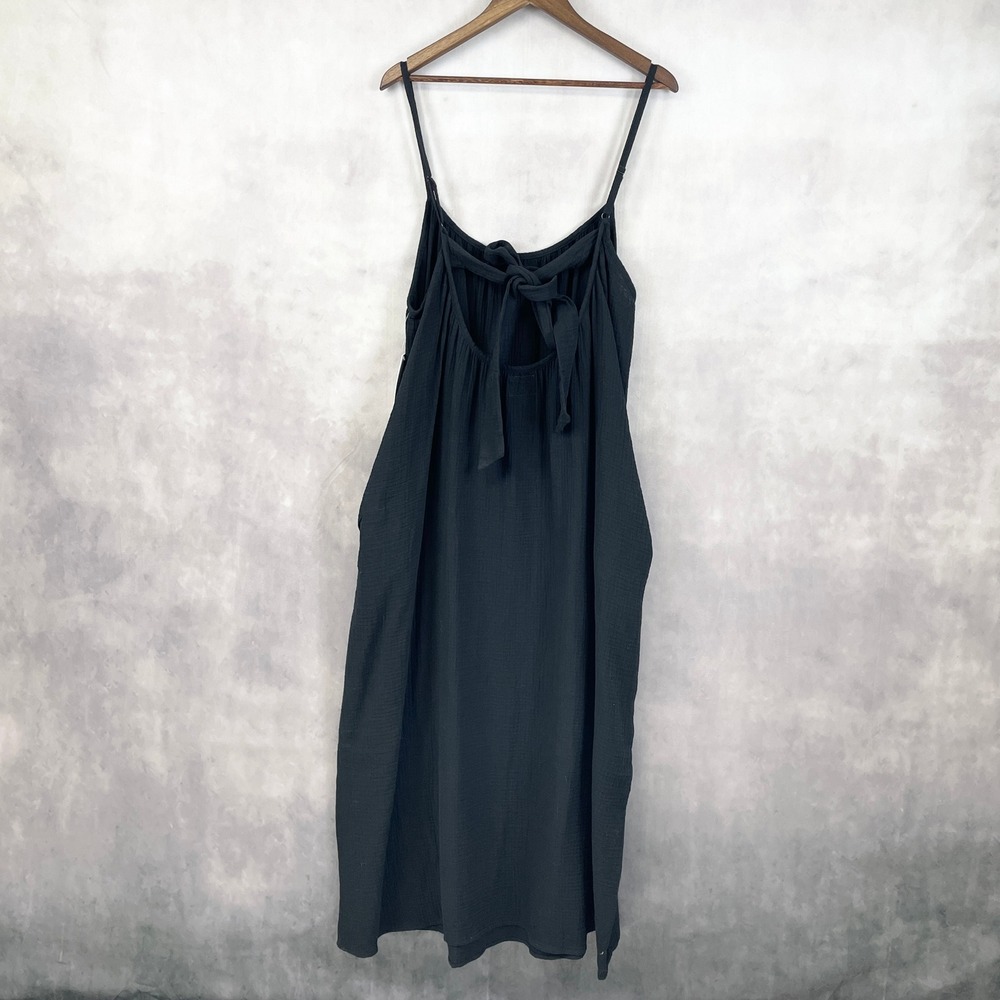 Sol Angeles Women Maxi Sundress Plus OS Gauzy Minimalist Coastal Lounge Cruise
